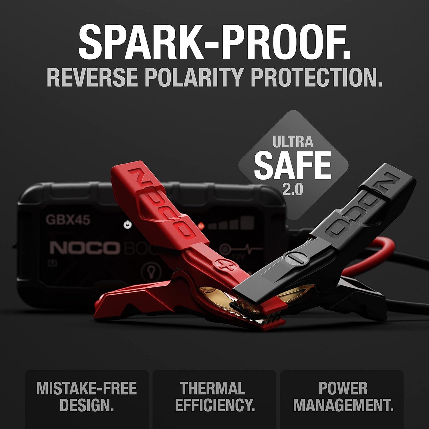 imageNOCO Boost X GBX45 1250A UltraSafe Jump Starter 12V Lithium Battery Booster Pack Portable Jump Box Power Bank ampamp Jumper Cables for 65L Gas and 40L Diesel Engines