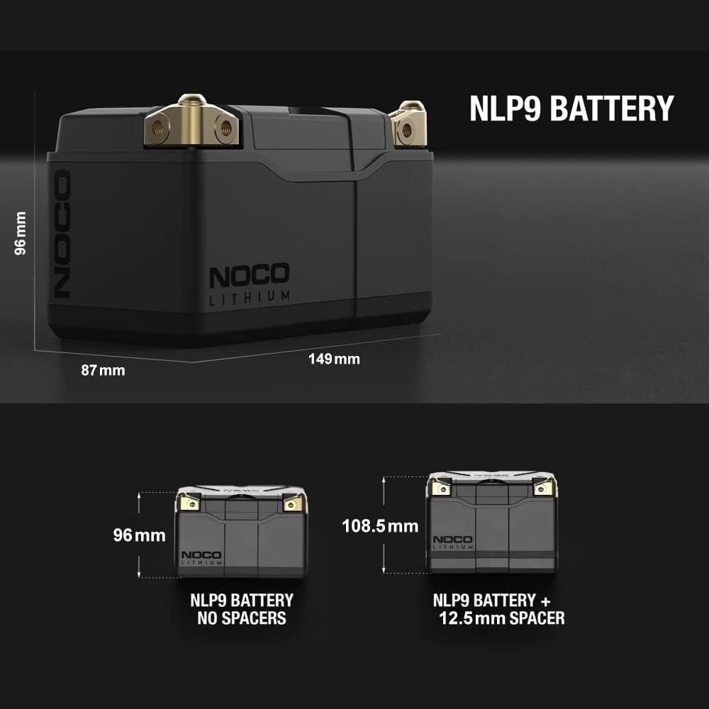 imageNOCO Lithium NLP9 UltraLight 12V Lithium Powersport Battery Group 9 3Ah 400A Start Power Intelligent BMS UL Certified