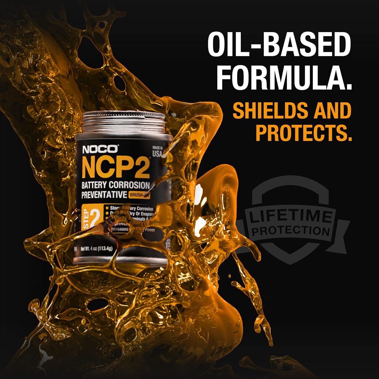 imageNOCO NCP2 CB104 4 Oz OilBased BrushOn Battery Corrosion Preventative Corrosion Inhibitor and Battery Terminal Protector Grease