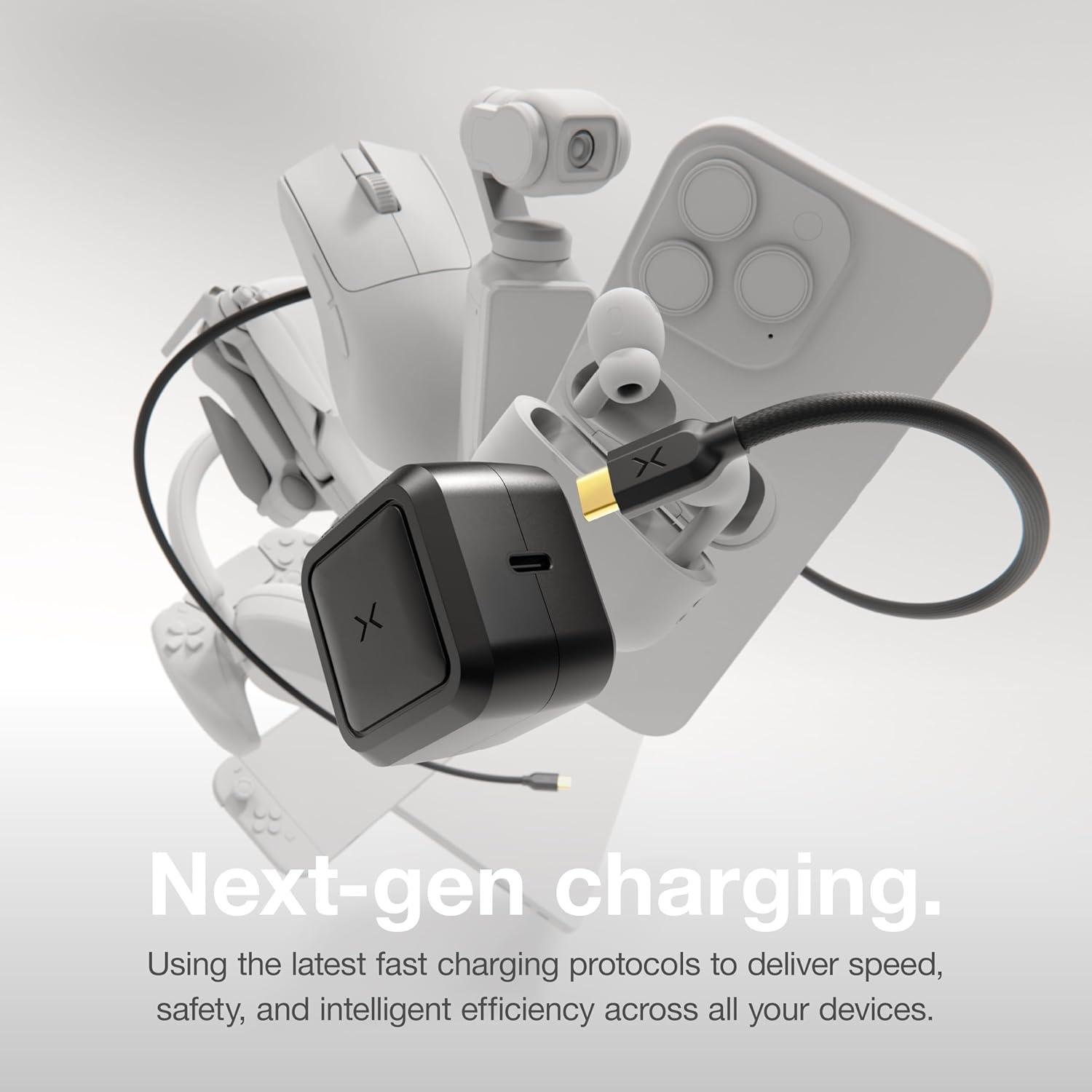 imageNOCO XGrid X30 30W USBC Charger Single Port GaN Power Adapter with PD 30 QC 40 and PPS Fast Charging with Smart Power Distribution Foldable Wall Plug UL Listed