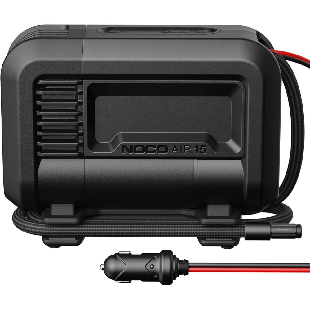 imageNOCO AIR15 UltraFast 15A Tire Inflator  12V Portable Air Compressor Pump  44 SLPM Airflow Inflates 040 PSI in 29 Minutes  Digital Gauge  AutoShutoff80 PSI
