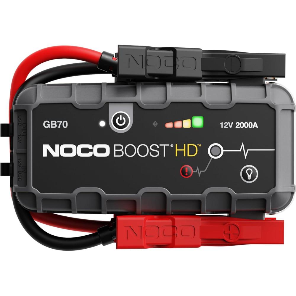 imageNOCO Boost GB70 2000A UltraSafe Jump Starter 12V Lithium Battery Booster Pack Portable Jump Box Power Bank ampamp Jumper Cables for 80L Gas and 60L Diesel Engines2000 Amps