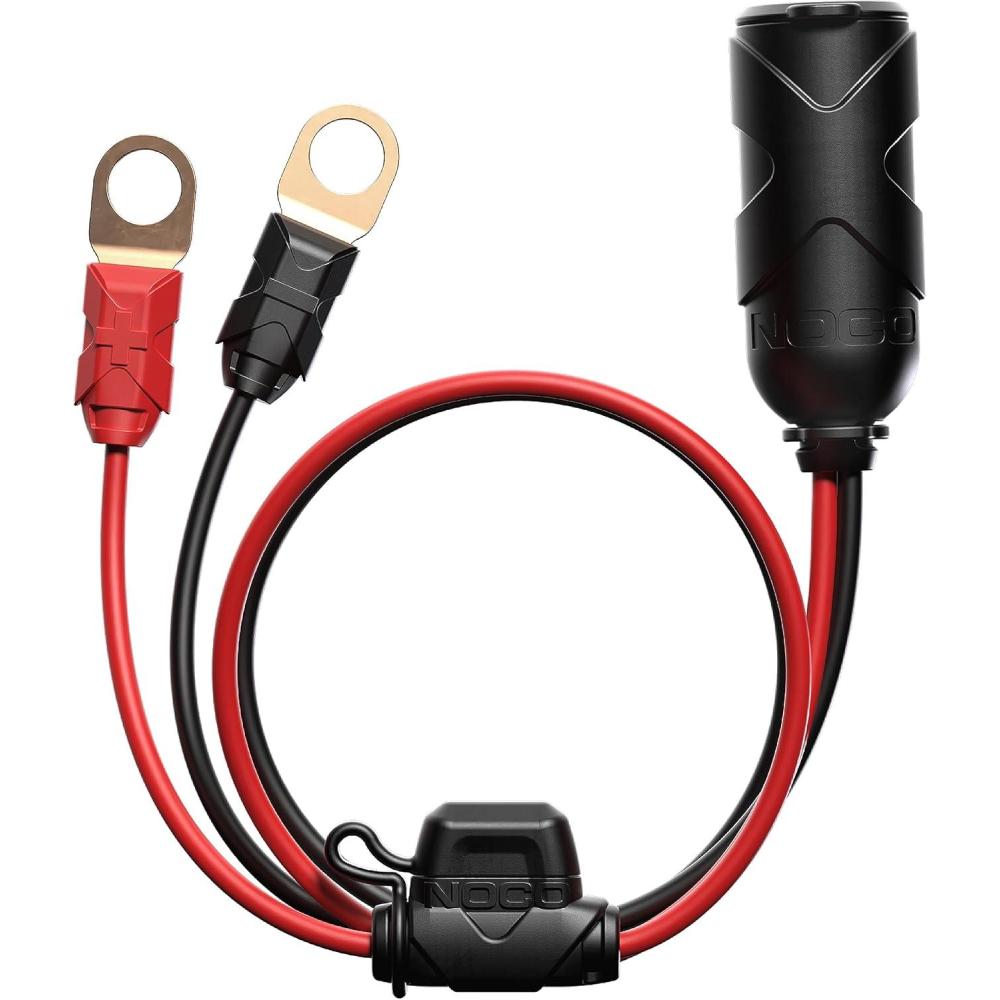 imageNOCO GC018 15A 14AWG 12V Adapter HeavyDuty Cigarette Lighter Plug and Female Socket with Eyelet Terminals12V Eyelet Terminal