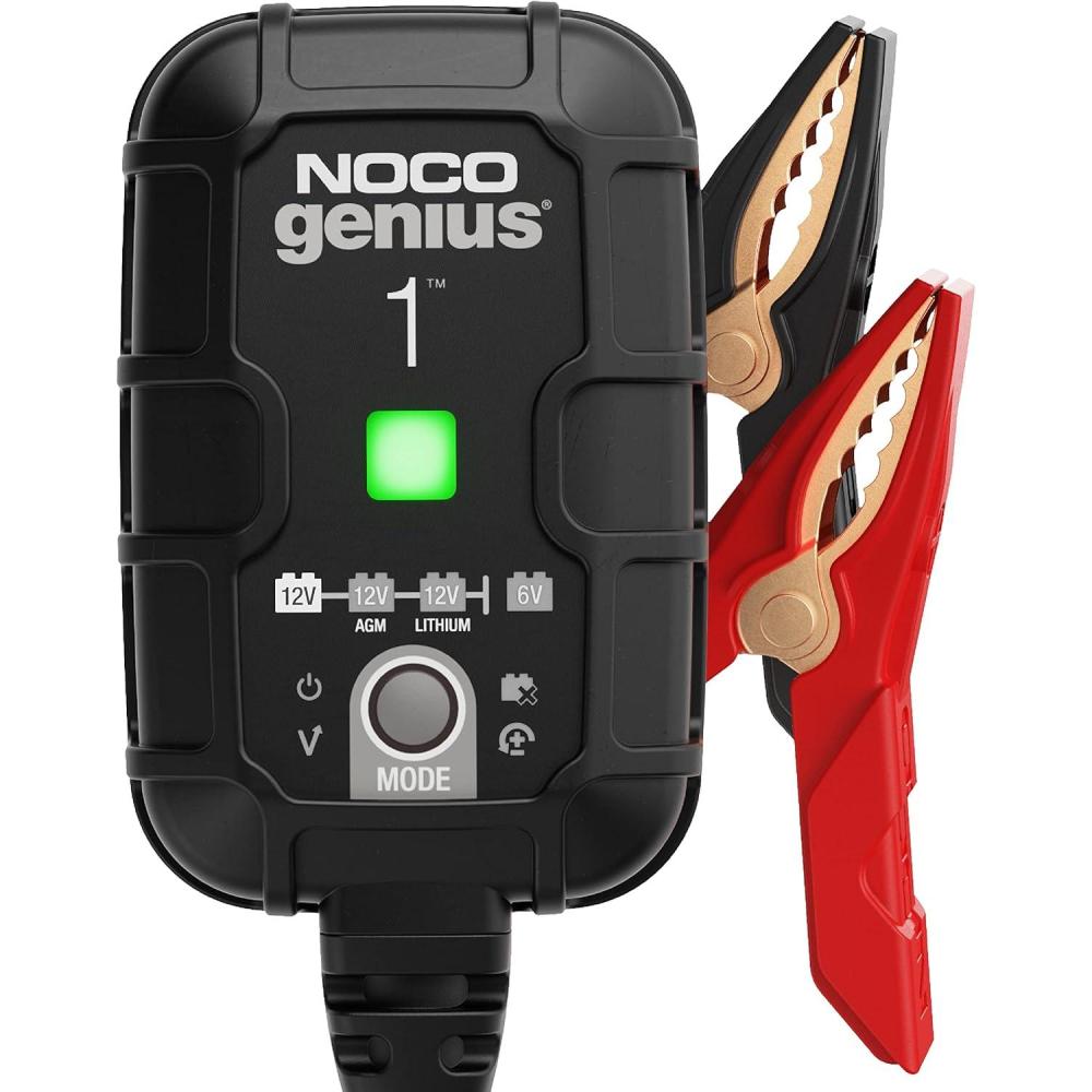 imageNOCO GENIUS1 1A 6V12V Smart Battery Charger Automatic Maintainer Trickle Charger ampamp Desulfator with Overcharge Protection ampamp Temperature Compensation For LeadAcid ampamp Lithium Batteries1A