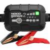 imageNOCO GENIUS2 2A 6V12V Smart Battery Charger  Automatic Maintainer Trickle Charger ampamp Desulfator with Overcharge Protection ampamp Temperature Compensation  For LeadAcid ampamp Lithium Batteries2A