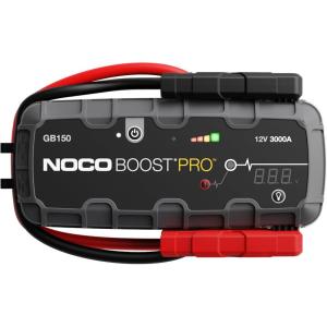 NOCO Boost GB150: 3000A UltraSafe Jump Starter – 12V Lithium Battery Booster Pack, Portable Jump Box, Power Bank & Jumper Cables – for 9.0L Gas and 7.0L Diesel Engines