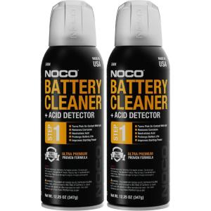 NOCO E404 12.25 Oz Battery Terminal Cleaner Spray and Corrosion Cleaner with Acid Detector(12.25 Ounce (Pack of 2))