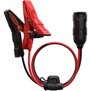 NOCO GC017 15A 14AWG 12V Adapter, Heavy-Duty Cigarette Lighter Plug, and Female Socket With Battery Clamps(12V Battery Clamp)