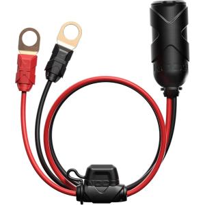 NOCO GC018 15A 14AWG 12V Adapter, Heavy-Duty Cigarette Lighter Plug, and Female Socket with Eyelet Terminals(12V Eyelet Terminal)