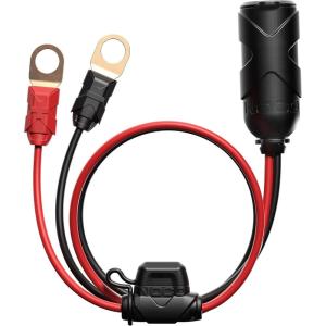 NOCO GC018 15A 14AWG 12V Adapter, Heavy-Duty Cigarette Lighter Plug, and Female Socket with Eyelet Terminals(12V Eyelet Terminal (Pack of 6))