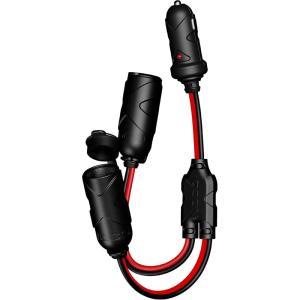 NOCO GC020 12 Volt Plug 2-Way Splitter, Red and Black(12V 2-Way Splitter)