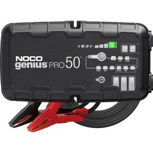 NOCO GENIUSPRO50: 50A 6V/12V/24V Professional Smart Battery Charger – Maintainer, Desulfator & Power Supply with Overcharge Protection & Thermal Compensation – for Lead-Acid & Lithium Batteries