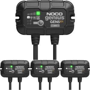 NOCO Genius GEN5X1: 1-Bank, 5A Onboard Battery Charger – 5A Per Bank, 12V Waterproof Marine Charger with Overcharge Protection & Temperature Compensation – for Lead-Acid & Lithium Batteries(5A (5A per Bank) (Pack of 4))