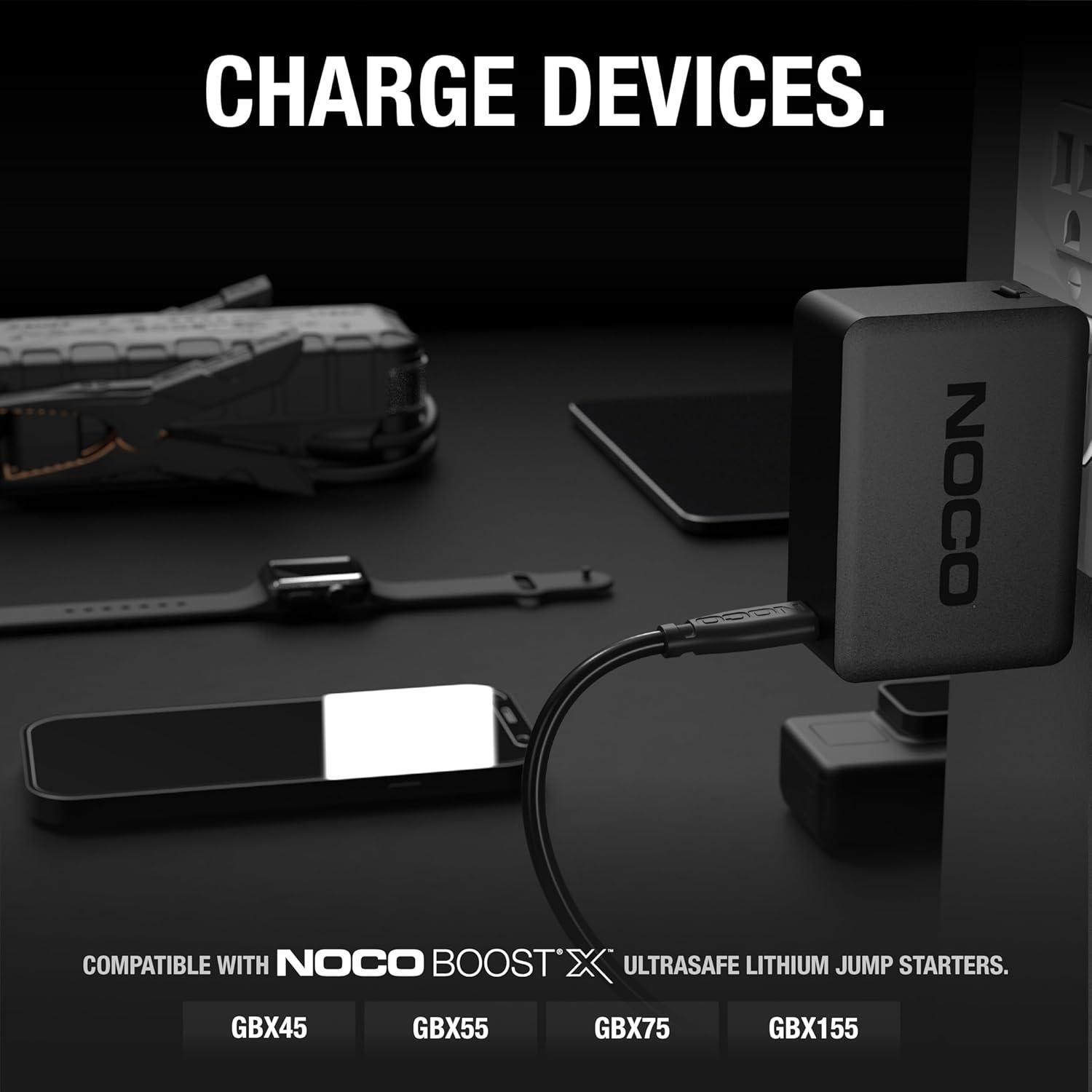 image:imageNOCO U65 65W USBC Charger Power Delivery PD Fast Portable Micro Wall Charger and International Travel Charger with Interchangeable Plugs for Apple Google Samsung Microsoft and More